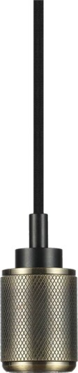 E27 pendeloppheng i bronse aluminium   1m stoffledning vertikale striper max 60W IP20