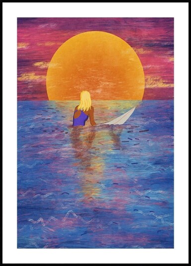 Surfer Girl Plakat / 50x70cm Surfer Girl Plakat / 50x70cm