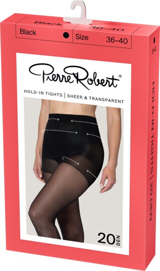 Pierre Robert Hold-in Strømpebukse 20 den Nylon - Black - 44-48 44-48 Pierre Robert Hold-in Strømpebukse 20 den Nylon - Black - 44-48 44-48