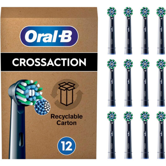 Oral B Black PRO CrossAction 12 stk. Børstehoder