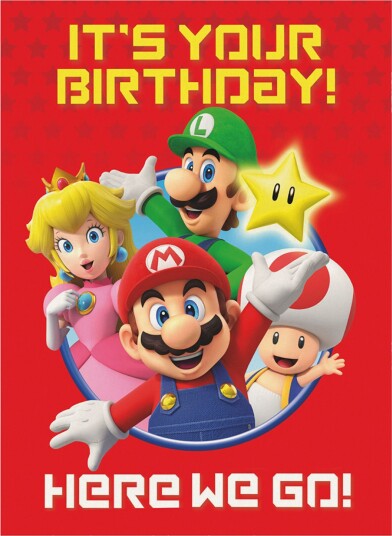 Hisab Joker Bursdagskort Super Mario 66974