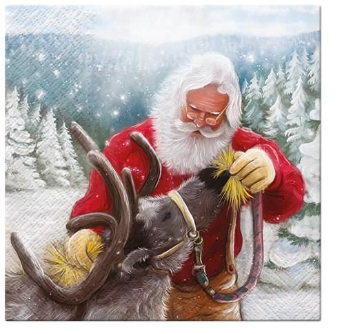Serviett lunsj 20 stk Feeding Reindeer