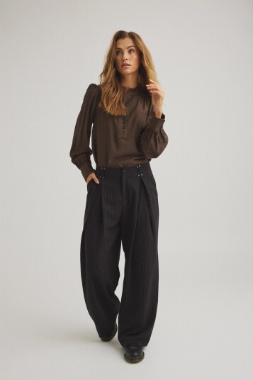 Luxzuz Flow Blouse Brown M Luxzuz Flow Blouse Brown M