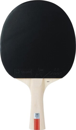 Bordtennisracket Stiga React 2-stjerners 5-lags blad WRB-teknologi 1,9 mm svamp svart rød