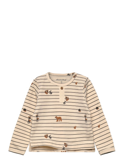 Minymo T Shirt Ls Aop Cream 50