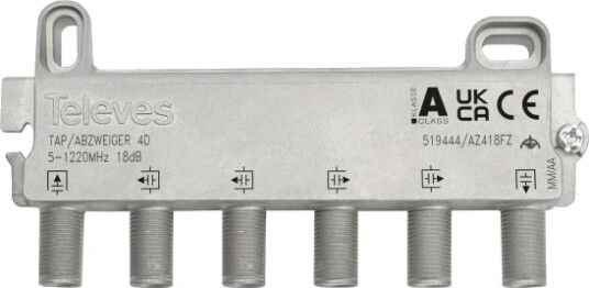 Televes Koaksialplugg F-Type Hun 5-1220MHz Rustfritt Stål 109mm