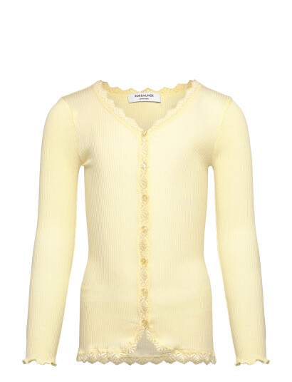 Rosemunde Kids Rkbalta Modal Ls Lace Cardigan Yellow 176