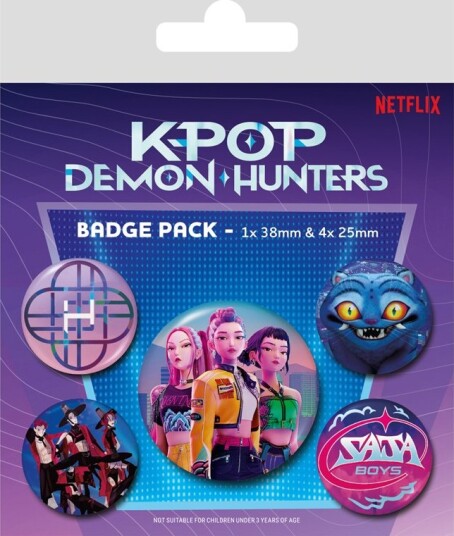 K-Pop Demon Hunters Pins 5 stk Badge Pack 148870