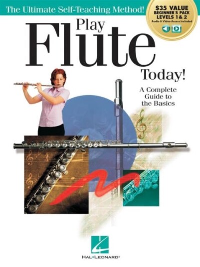 Play Flute Today! Beginner's Pack  Level 1 & 2 Method Book With Audio & Video Access