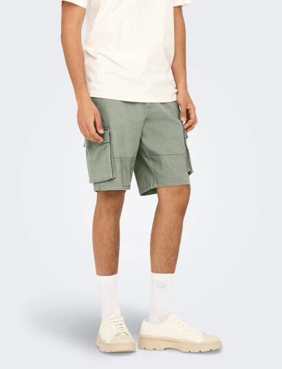 ONLY & SONS Onscam Stage Cargo Shorts 6689 Life Noos Khaki green XS ONLY & SONS Onscam Stage Cargo Shorts 6689 Life Noos Khaki green XS