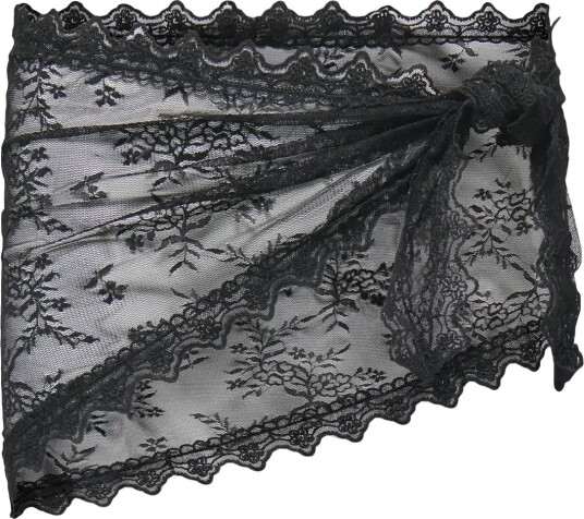 Kids Only Kogsafira Lace Scarf Wvn   Black   ONE SIZE