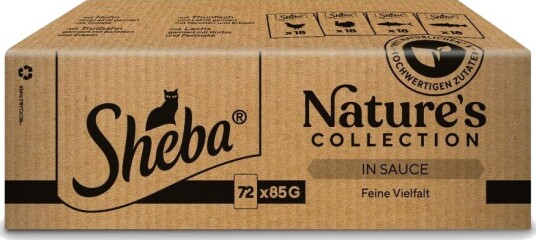 Sheba våtfôr Nature's Collection Fin variasjon i saus 72 x 85 g