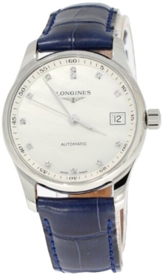 Longines Dameklokke L2.357.4.87.0 Master Hvit/Lær Ø34 mm
