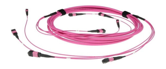 Act 15 Meter Multimode 50/125 Om4(Om3) Polarity A Fiber Trunk Cable With 4 Mtp/Mpo Female Connectors Each Side 15M 4X Mtp(F) 50/125 Om4 Pa Tr (Dc5404)