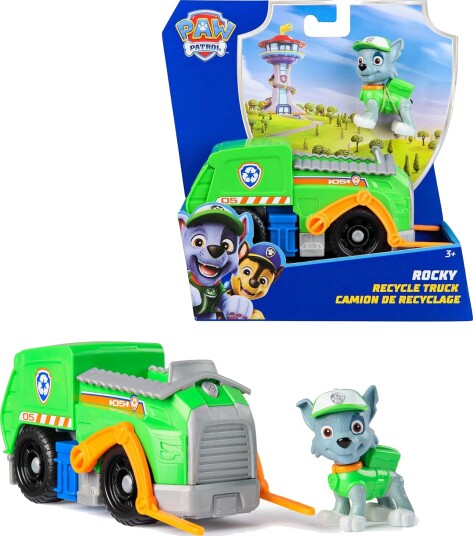 Paw Patrol Rocky Lekebil 2.0 med Gjenbruksbil i Plast Paw Patrol Rocky Lekebil 2.0 med Gjenbruksbil i Plast