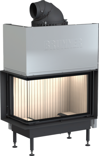 Brunner BKH 5.0 (50 82 42) Peisinnsats Svart Venstre hjørne m/ hevedør Brunner BKH 5.0 (50 82 42) Peisinnsats Svart Venstre hjørne m/ hevedør