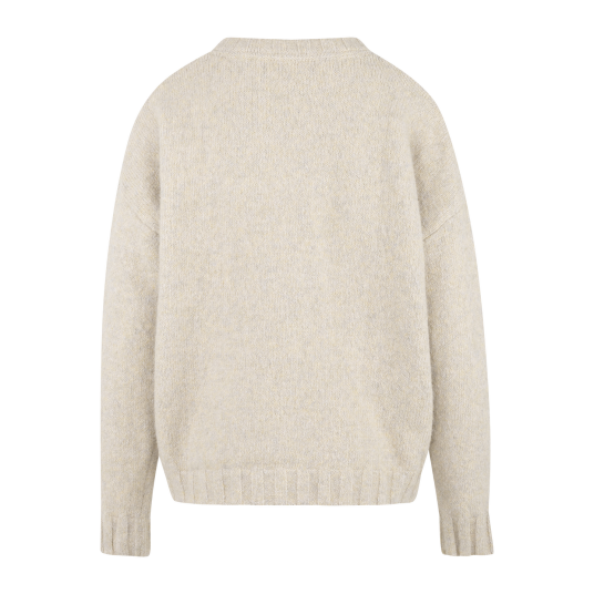 Leslie Sweater Cream XS Crew neck alpaca sweater