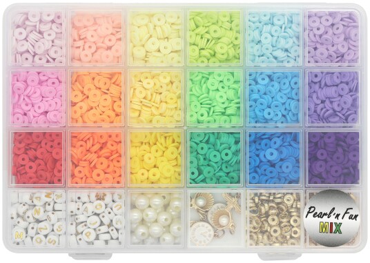Pearl'n Fun Heishi Fimo Perlemiks Med Tilbehør Pastellfarger