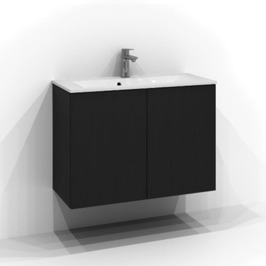 Svedbergs Poem Plan Servantskap Slim D35 med 2 Dører Svart ask / 80cm SV-3358143