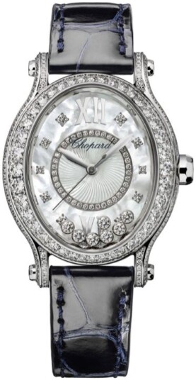 Chopard Dameklokke 275372 1001 Happy Sport Hvit/Lær Ø29 mm