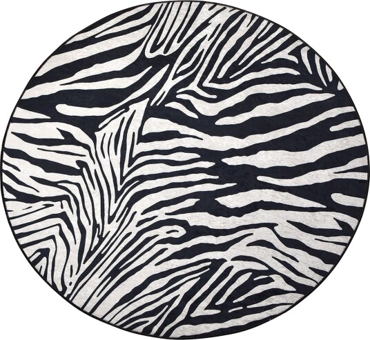 Rund Matte Zebra (100) - Zebra/Fløyel