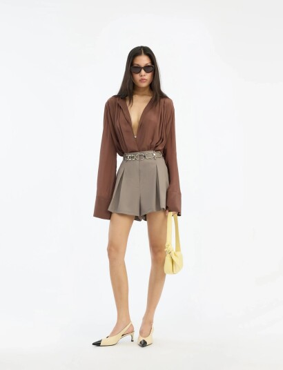 ROTATE Highwaisted Shorts Brown 42