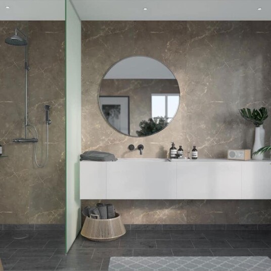 Baderomspanel Fibo Brown Marble 2278 M00S Baderomspanel Fibo Brown Marble 2278 M00S