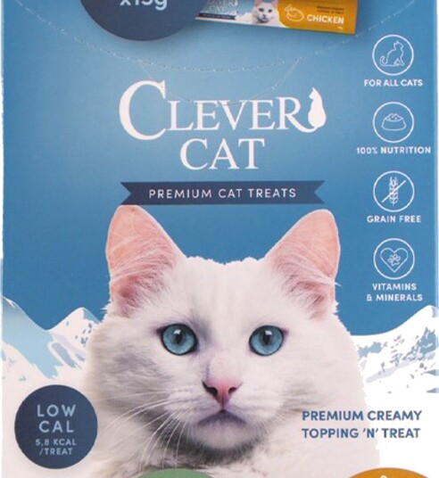 Clever Cat Creamy Catnip & Duck 4X15 G
