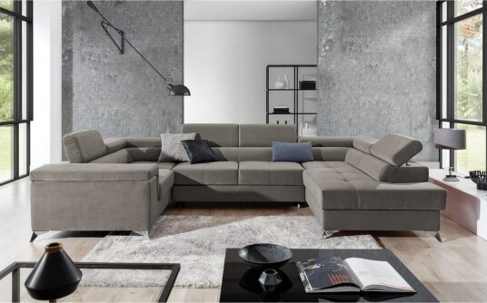 Hjørnesofa Eltap Thiago 342x208x88 cm Paros 02 Beige Høyre