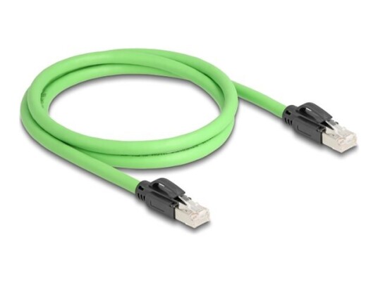 Delock Koblingskabel Rj-45 Hann Til Rj-45 Hann 1 M 6.8 Mm Sf/Utp Cat 6A Med Støvel Uten Hindringer Grønn