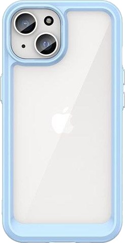 Hurtel iPhone 15 Plus Outer Space Reinforced Case with Flexible Frame Blue