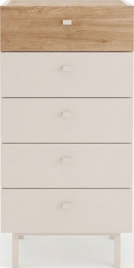 Kommode Hanah Home Luke 47,9 x 96,6 x 36,8 cm Sand eik Sandfarget eik
