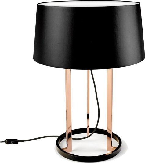 Premium Bordlampe  Høyde 59 Cm  Kobber/Sort