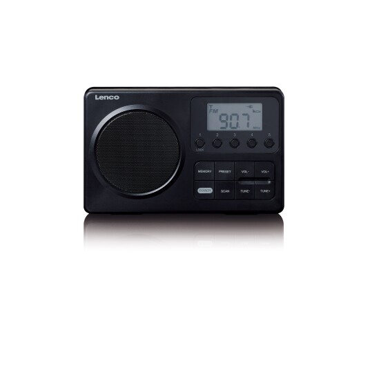 Lenco MPR-035 Kompakt Bærbar FM-radio med LCD-skjerm Svart Lenco MPR-035 Kompakt Bærbar FM-radio med LCD-skjerm Svart