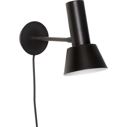 Hübsch Vägglampa Metall Svart 20 cm Hübsch Vägglampa Metall Svart 20 cm