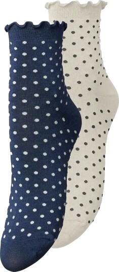 Becksöndergaard Dotted Frilla Short Sock 2 Pack Multi/patterned 39 41