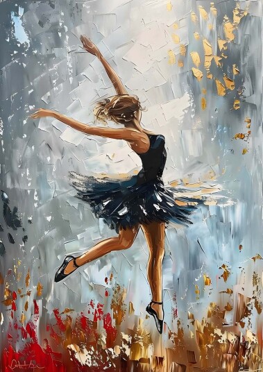 Namly Design Plakat Dansende Ballerina POSTEROBEWCL Namly Design Plakat Dansende Ballerina POSTEROBEWCL