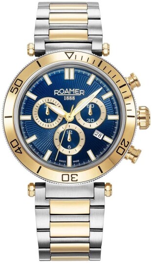 Roamer Monza Herreklokke 994837 47 45 20 Toscana Blå/Gulltonet stål Roamer Monza Herreklokke 994837 47 45 20 Toscana Blå/Gulltonet stål
