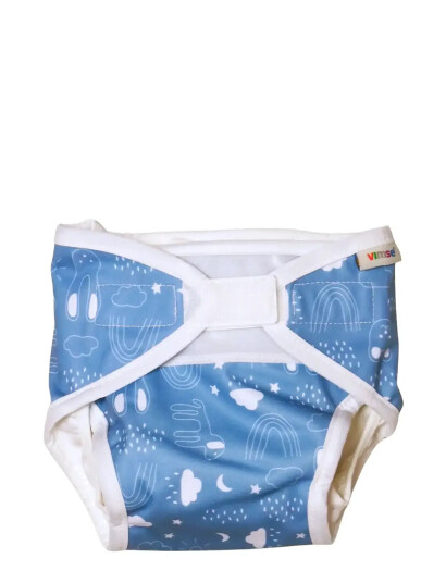 Imse Vimse All In One Diaper M 8 11kg Blue Teddy Blue M 8 11kg