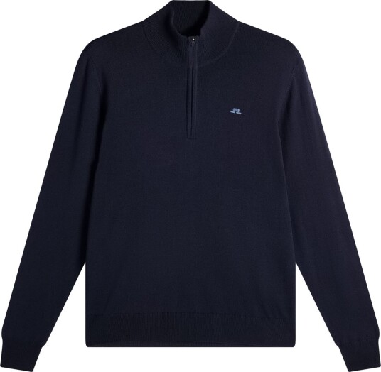 J.Lindeberg Kiyan Quarter Zip Sweater Blå Golfgenser herre JL Navy XX Large