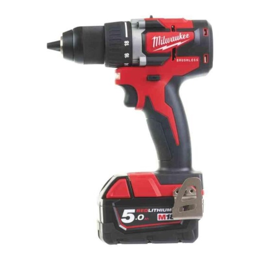 Milwaukee Bor/skrutrekker M18 CBLDD-502C 18V 5.0Ah, med koffert Milwaukee Bor/skrutrekker M18 CBLDD-502C 18V 5.0Ah, med koffert