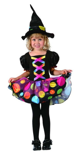 Heks kostyme med hatt 1-2 år (80-92cm)
