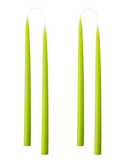 Kunstindustrien Hand Dipped Candles, 4 Pack - Yellow - ONE SIZE