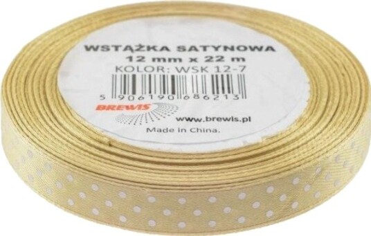 Brewis Satengbånd Med Prikker 12 Mm X 22 M 7
