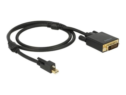 Delock 1m Mini DisplayPort 1.2 til DVI D 4K Videokonverter Svart Delock 1m Mini DisplayPort 1.2 til DVI D 4K Videokonverter Svart