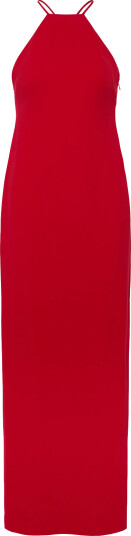 Lauren Ralph Lauren Double Faced Crepe Halter Gown Red 42