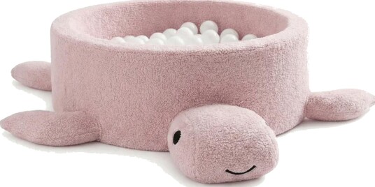 Meowbaby Boucle Turtle Ballbasseng, Raspberry Glaze Pink