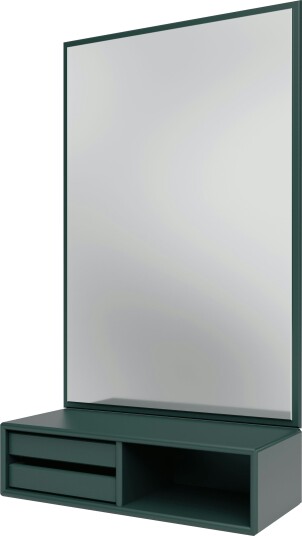 Glance Veggspeil Med Hylle Black Jade Glance Veggspeil Med Hylle Black Jade