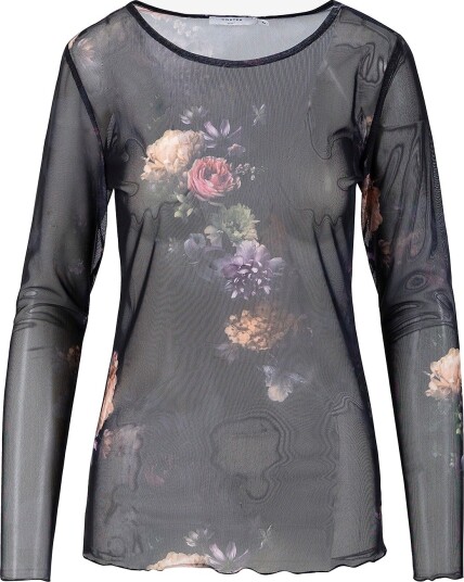 Coster Copenhagen Topp Mesh O-neck T-skjorte Svart Coster Copenhagen Topp Mesh O-neck T-skjorte Svart