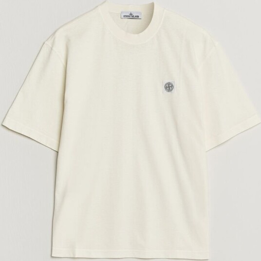Stone Island Combed Organic Cotton T Shirt Ivory